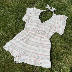 American Eagle Women’s Striped Ruffle Romper